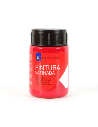 LA PAJARITA TÉMPERA ESCOLAR BOTE DE 35ML SATINADA ROJO CARMIN L-09