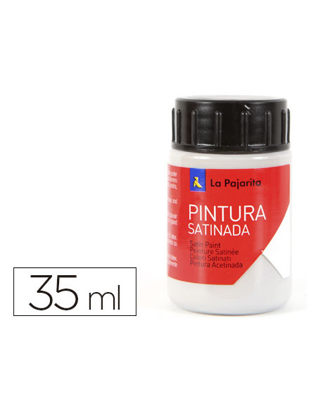 LA PAJARITA TÉMPERA ESCOLAR BOTE DE 35ML SATINADA GRIS PLATA L-19