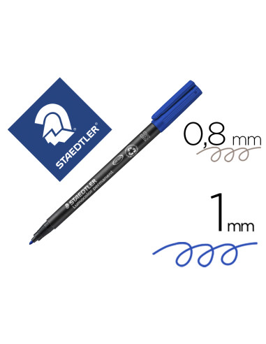 STAEDTLER ROTULADOR PERMANENTE LUMOCOLOR 317-3 M AZUL