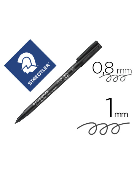 STAEDTLER ROTULADOR PERMANENTE LUMOCOLOR 317-9 M NEGRO