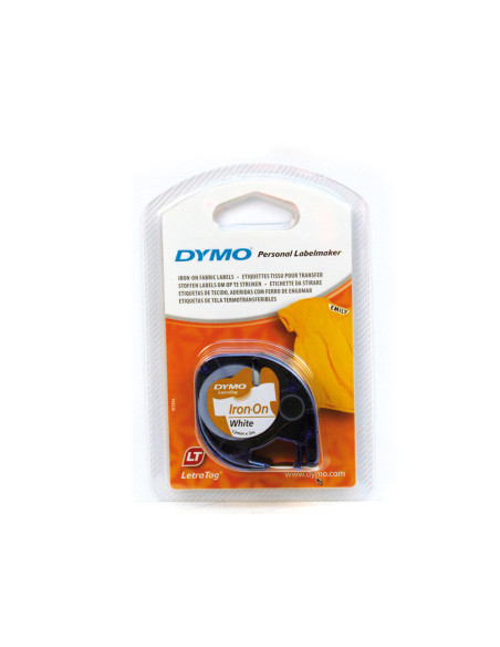 DYMO CINTA AUTOADHESIVA PARA ROPA 18769, NEGRO-BLANCO 12MMX2M ROTULADORAS LETRATAG (S0718850)