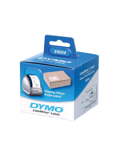 DYMO ETIQUETAS DE TRANSFERENCIA TERMICA LABEL WRITER 99014, NEGRO SOBRE BLANCO DE 54X101MM (A X L). ETIQUETAS GRANDES DE IDEN...