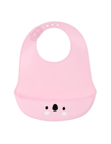 SAFTA BABERO DE SILICONA KOALA PINK