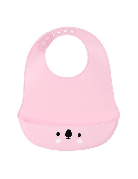 SAFTA BABERO DE SILICONA KOALA PINK