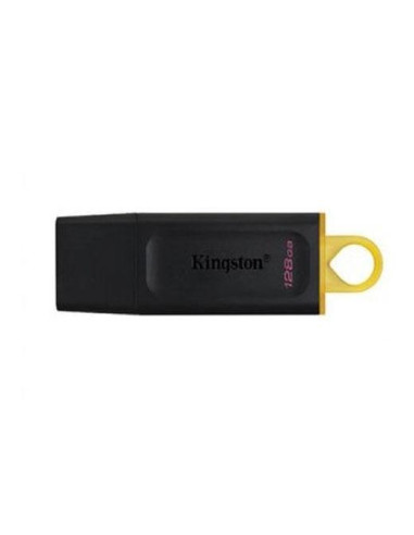 KINGSTON PENDRIVE DATATRAVELER EXODIA 128GB C/TAPA PROTECTORA Y RANURA PARA COLGAR USB 3.2 NEGRO/AMARILLO