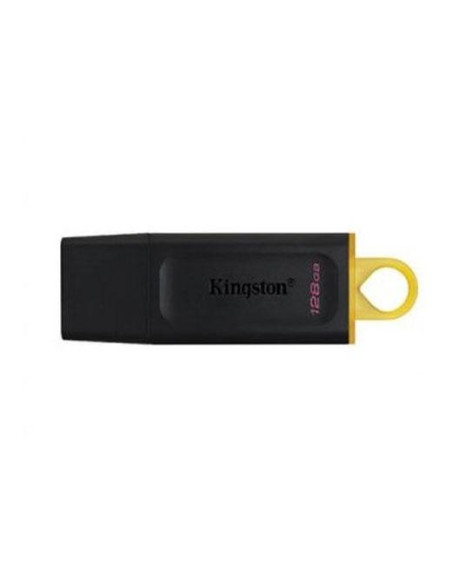 KINGSTON PENDRIVE DATATRAVELER EXODIA 128GB C/TAPA PROTECTORA Y RANURA PARA COLGAR USB 3.2 NEGRO/AMARILLO