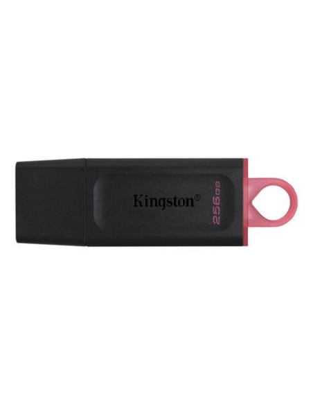 KINGSTON PENDRIVE DATATRAVELER EXODIA 256GB C/TAPA PROTECTORA Y RANURA PARA COLGAR USB 3.2 NEGRO/ROSA