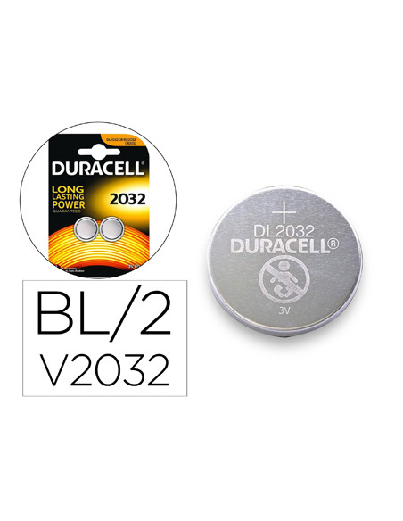 DURACELL PILA ESPECIAL CR2032 DE BOTÓN LITIO 3V BLISTER + 50% EXTRA LIFE