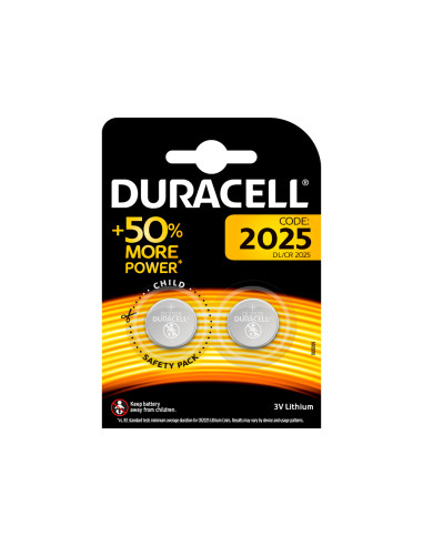 DURACELL PILAS PLANAS DE LITIO 3V - CR2025 BLISTER 2