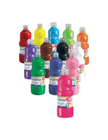 GIOTTO TÉMPERA ESCOLAR LAVABLE MAGENTA BOTELLA 500 ML