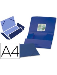 CARPETA LIDERPAPEL GOMAS SOLAPAS 38722 POLIPROPILENO DIN A4 AZUL