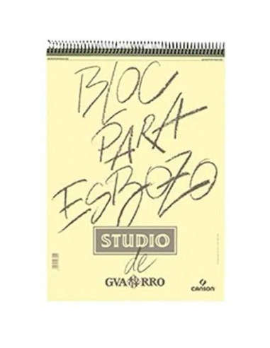 CANSON GUARRO BLOC PARA ESBOZO STUDIO ESPIRAL 50H A5 90GR MICROPERFORADO BLANCO AMARFILADO