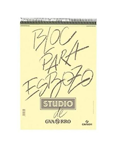 CANSON GUARRO BLOC PARA ESBOZO STUDIO ESPIRAL 50H A5 90GR MICROPERFORADO BLANCO AMARFILADO