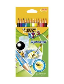 Lapices de colores kid estuche de 12 colores acuarelables madera alta calidad