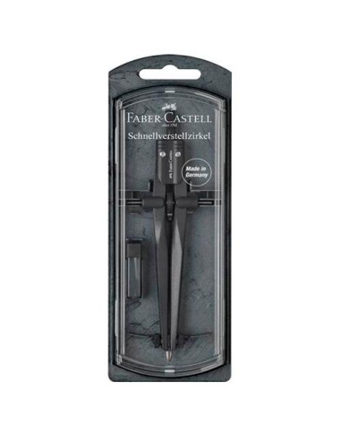 FABER CASTELL COMPÁS DE AJUSTE RÁPIDO STREAM NEGRO PIEDRA