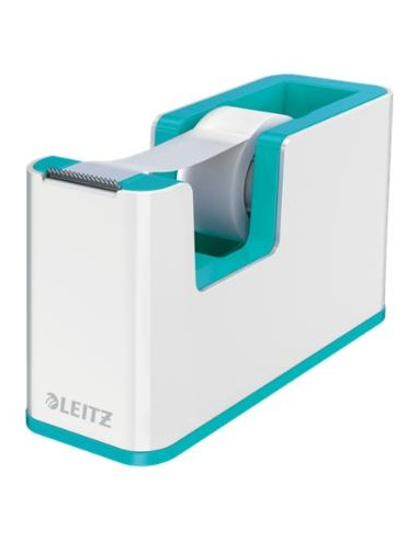 LEITZ DISPENSADOR DE CINTA ADHESIVA WOW DUAL TURQUESA/BLANCO