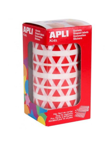 APLI GOMETS TRIANGULARES 10,5MM ROLLO ROJO -ROLLO 6136 UNIDADES-