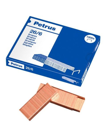 PETRUS GRAPAS 26/6 CAJA DE 1000 UD COBREADAS