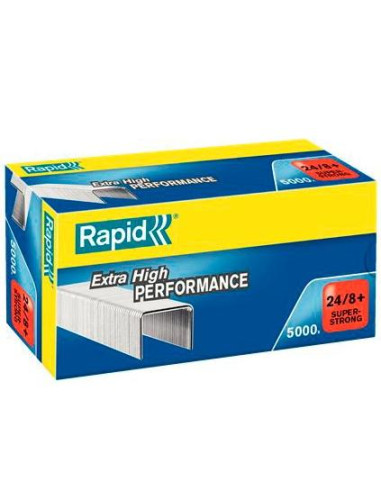 RAPID GRAPAS 24/8+ SÚPER STRONG GALVANIZADA CAJA DE 5000