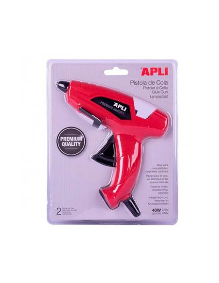 APLI PISTOLA DE SILICONA CALIENTE NEGRO 40W + 2 BARRAS