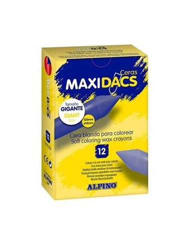 ALPINO CERAS MAXIDACS CAJA DE 12 AMARILLO CLARO