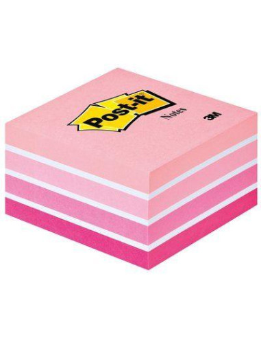 POST-IT CUBO DE NOTAS MULTICOLOR 5X90 HOJAS 76X76 TONOS ROSA PASTEL