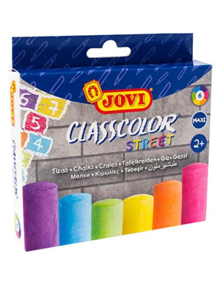 JOVI TIZAS CLASSCOLOR STREET MAXI +2 AÑOS CAJA 6 UD C/SURTIDOS