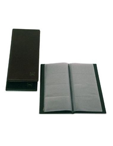 GRAFOPLÁS PORTATARJETAS AMERICANO BASIC 290X140MM PARA 160 TARJETAS DE 105X68MM PVC NEGRO