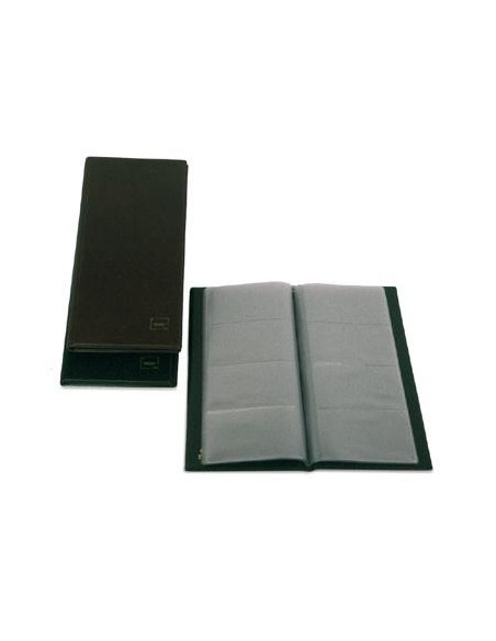 GRAFOPLÁS PORTATARJETAS AMERICANO BASIC 290X140MM PARA 160 TARJETAS DE 105X68MM PVC NEGRO