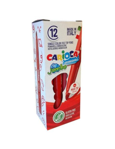 CARIOCA ROTULADOR JUMBO PUNTA MAXI ROJO - CAJA DE 12