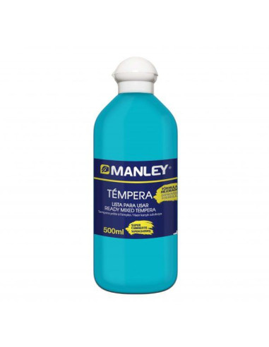 MANLEY TÉMPERA PREPARADA AZUL BOTELLA DE 500ML