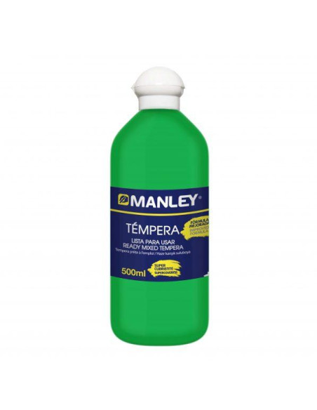 MANLEY TÉMPERA PREPARADA VERDE PRIMAVERA BOTELLA DE 500ML