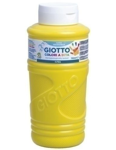 GIOTTO PINTURA DE DEDOS DE 750 ML COLOR AMARILLO