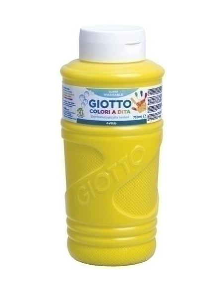 GIOTTO PINTURA DE DEDOS DE 750 ML COLOR AMARILLO