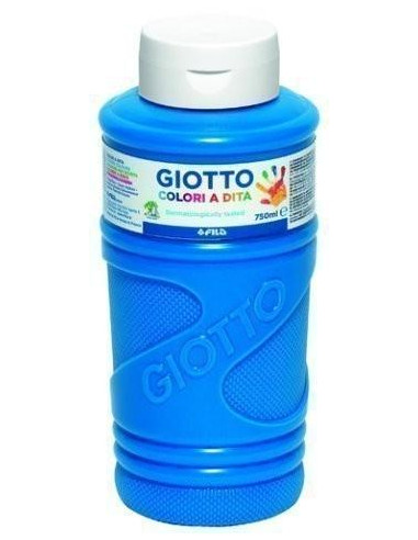 GIOTTO PINTURA DE DEDOS DE 750 ML COLOR AZUL CYAN