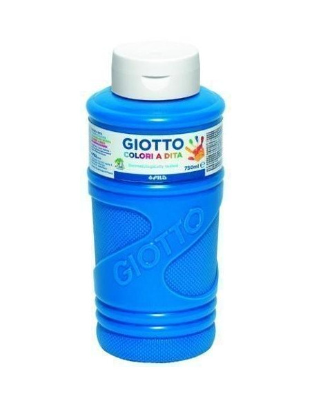 GIOTTO PINTURA DE DEDOS DE 750 ML COLOR AZUL CYAN