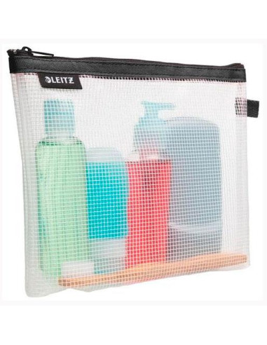 LEITZ BOLSITA WOW HIGIÉNICA LAVABLE CREMALLERA 17X24 CM FONDO EXTENSIBLE NEGRO