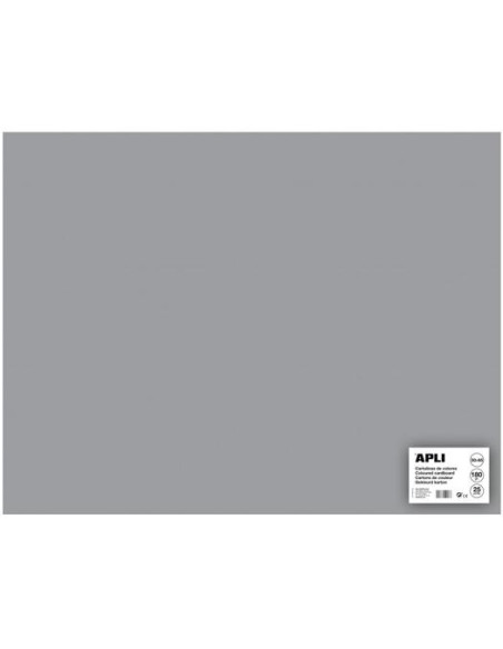 APLI CARTULINA 50X65CM 170GR PACK DE 25H GRIS