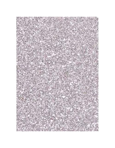 FAMA GOMA EVA 50X70 2MM GLITTER PLATA