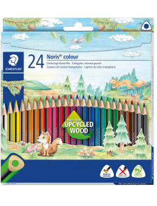 Lápices de colores triangular Staedtler caja de 24 unidades