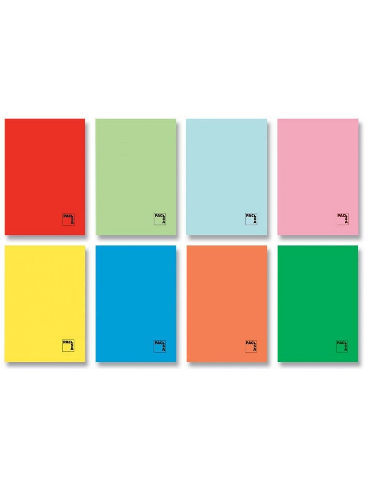 LLIBRETA grapada FOLI 50 FULLS 70G. Quadrícula 5x5 AMB MARGE COLOR ASSORTIMENT PACSA