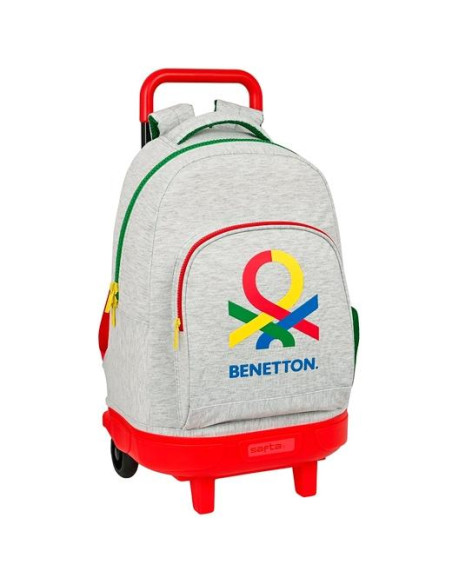 SAFTA MOCHILA GRANDE C/RUEDAS COMPACT EXTRAÍBLE BENETTON POP