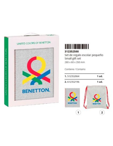 SAFTA SET DE REGALO PEQUEÑO BENETTON POP