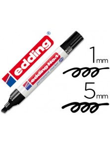 Rotulador edding marcador permanente 1 negro punta biselada 5 mm