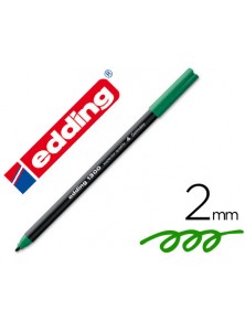 Rotulador edding punta fibra 1300 verde punta redonda 2 mm