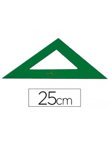 Esquadra 25 cm plàstic verd