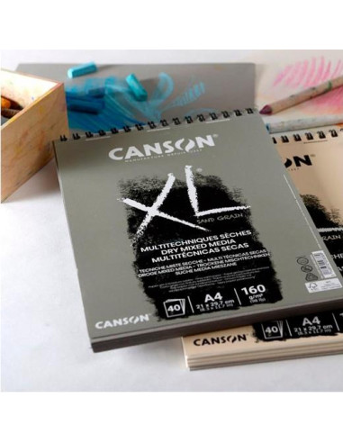 CANSON BLOC DIBUJO XL SAND GRAIN 40H A4 NATURAL