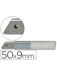Recanvi cúter estret metàl·lic 0,5x9 mm blister de 10 fulles