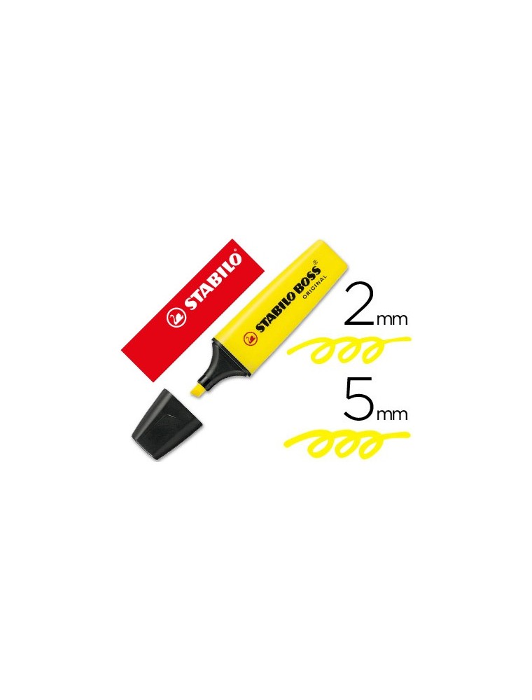 Rotulador stabilo boss fluorescente 70 amarillo