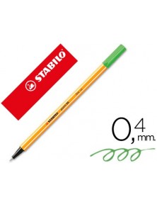 Rotulador stabilo punta de fibra point 88 verde 0,4 mm